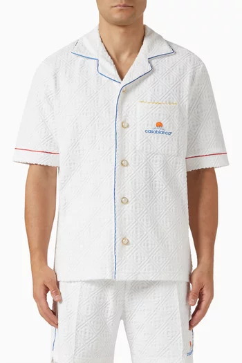 Monogram Shirt in Towel Terry