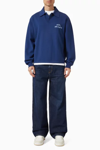 Frey Polo Sweater in Merino Wool Blend