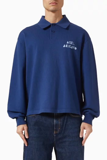 Frey Polo Sweater in Merino Wool Blend