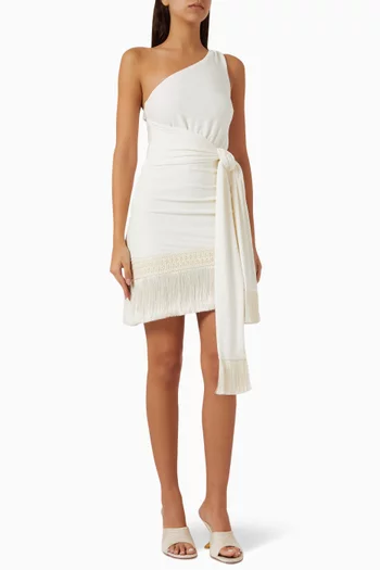 Malha Gemini Fringe Mini Dress