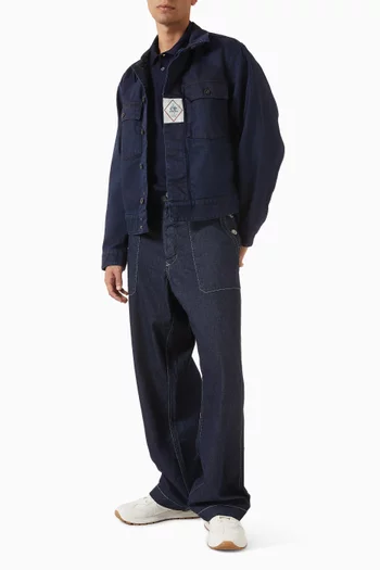 3/4 Plated Jacket in Denim