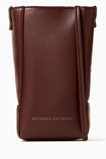 Duo Phone Holder in Leather