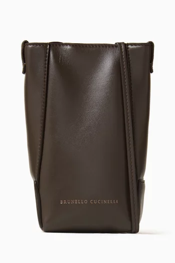 Duo Phone Holder in Leather