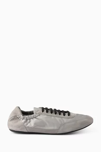 Collapse Sneakers in Suede & Re-Nylon