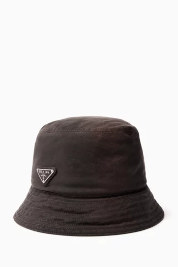 Logo Bucket Hat in Cotton