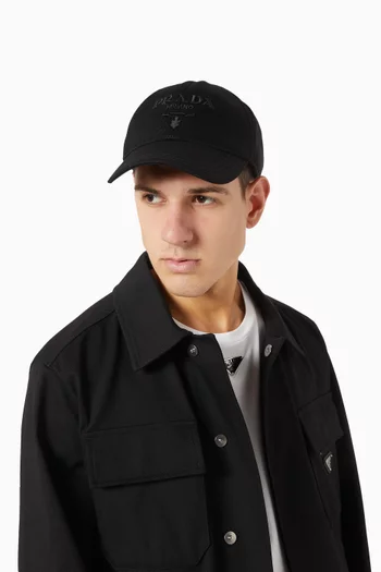 Logo Baseball Cap in Cotton Drill