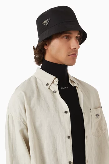 Triangle Logo Bucket Hat in Re-Nylon