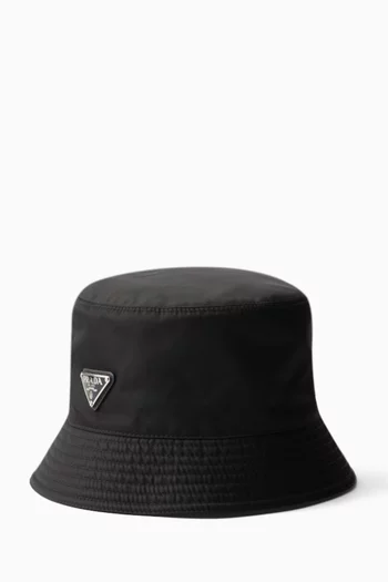 Triangle Logo Bucket Hat in Re-Nylon