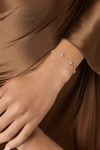 Constellation Fairy Flower Bracelet 18kt Gold