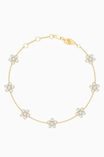 Constellation Fairy Flower Bracelet 18kt Gold