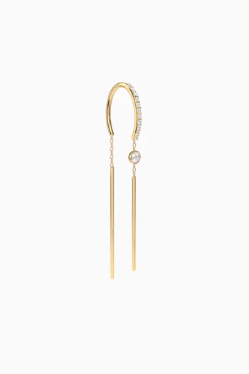 Tanguy Single Diamond Earring in 18kt Yellow Gold