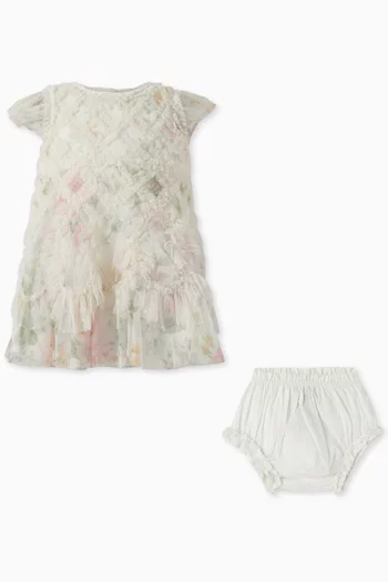 Pompadour Garden Rosella Dress & Bloomers Set