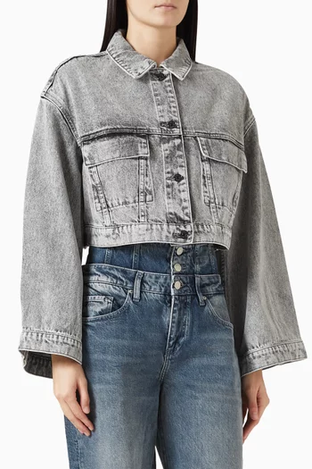 Wide Sleeve Jacket in Denim
