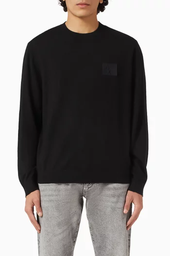 Logo Sweater in Wool-blend