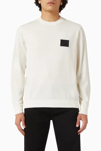 Logo Sweater in Wool-blend