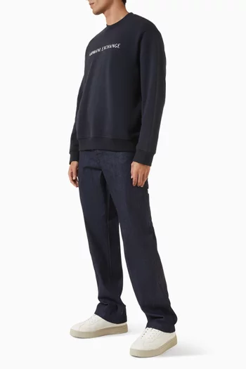 بنطال جينز بقصة ساق مستقيمة دينم