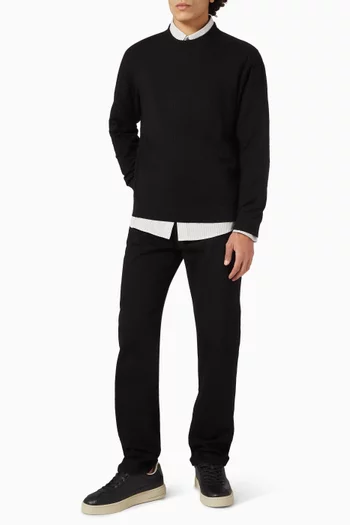 Crewneck Knit Sweater in Viscose Blend