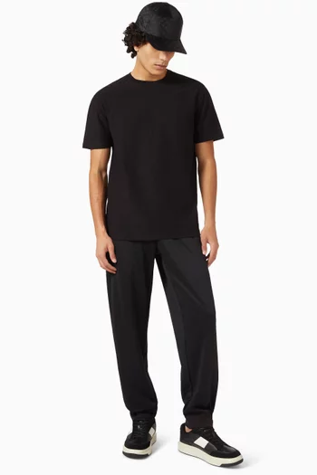 بنطال رياضي بشعار الماركة مزيج قطن