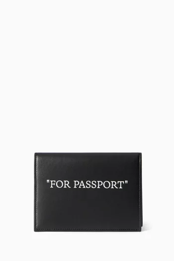 Quote Passport Holder in Leather
