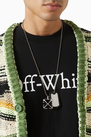 Zip Tie & Arrow Necklace in Brass