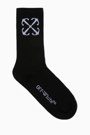 Arrow Mid Calf Socks in Cotton-blend