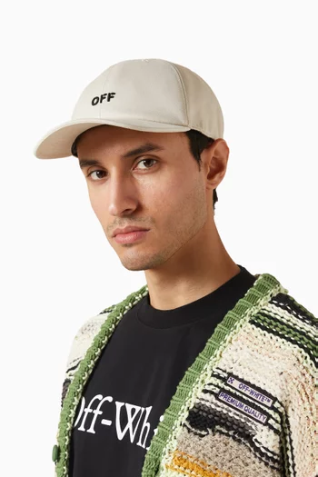 Off Stamp Baseball Cap in Cotton-drill
