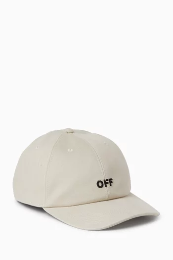 Off Stamp Baseball Cap in Cotton-drill