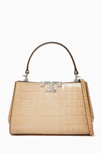 حقيبة ساتشل الينور ميني جلد بنقشة جلد التمساح