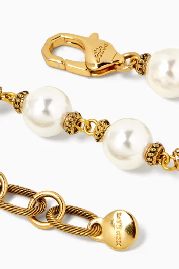 Orra Pearl Bracelet in Gold-plated Brass