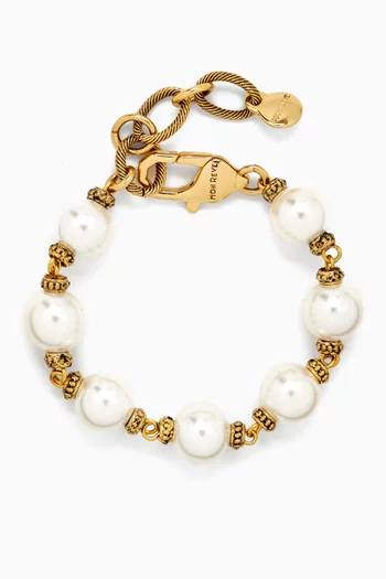 Orra Pearl Bracelet in Gold-plated Brass