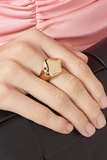 Spark Ring in Gold-plated Brass