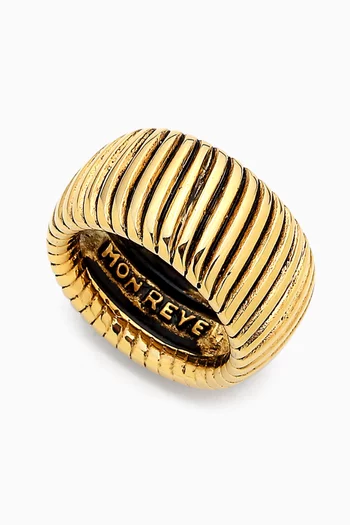 Abstrac Ring in Gold-plated Brass