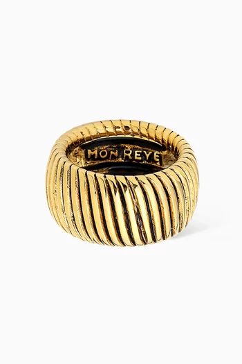 Abstrac Ring in Gold-plated Brass