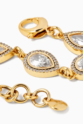 Sparkly Hour Bracelet in Gold-plated Brass