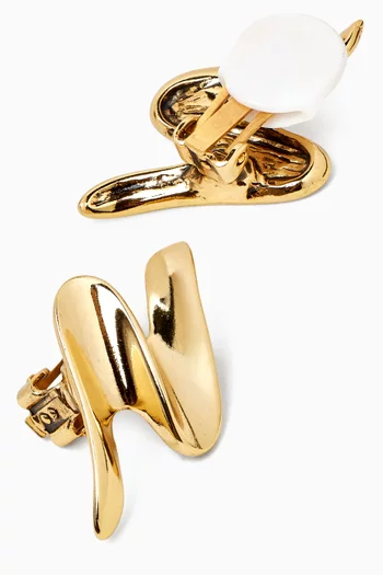 Belta Clip-on Earrings in Gold-plated Brass