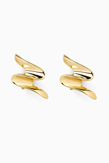 Belta Clip-on Earrings in Gold-plated Brass