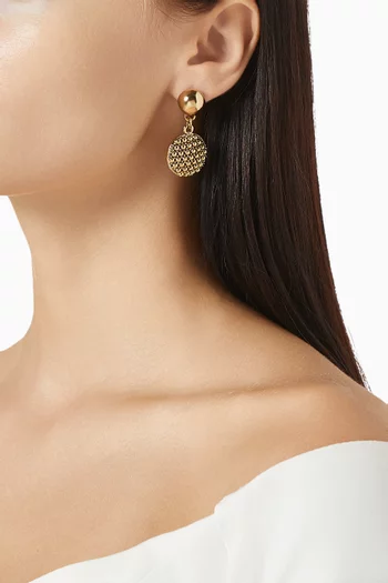 All Timer Party Ball Earrings in Gold-plated Brass