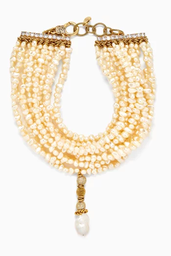 Romantic Girl Pearl Choker Necklace