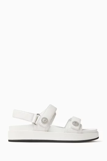 Kira Embellished Sport Sandals in Leather