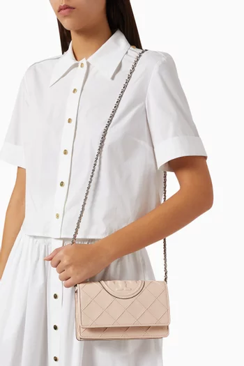 Fleming Soft Chain Wallet in Leather