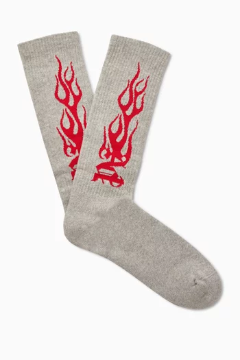 جوارب بطبعة لهب جاكار