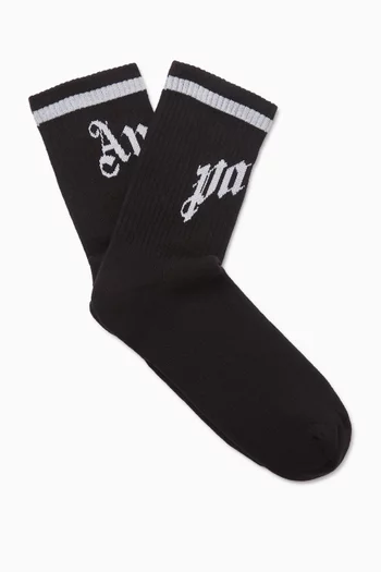 جوارب رياضية بشعار الماركة المقوس