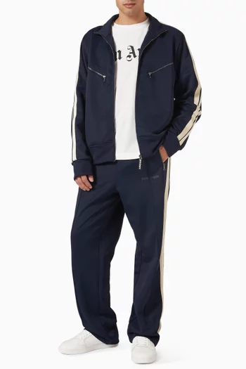 تي شيرت بشعار الماركة المقوس قطن