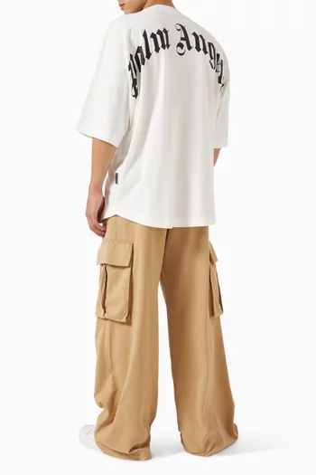 Back Curved Logo T-shirt in Cotton