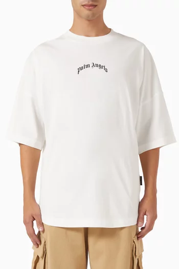 Back Curved Logo T-shirt in Cotton