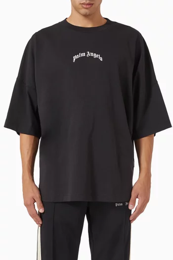 Back Curved Logo T-shirt in Cotton