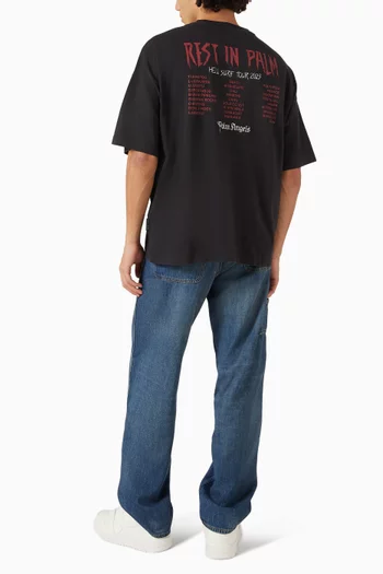 Rest in Palm-print T-shirt in Cotton