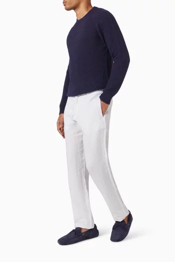 Crewneck Sweater in Linen Knit