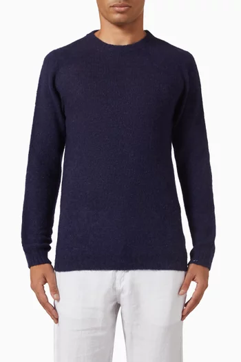 Crewneck Sweater in Linen Knit
