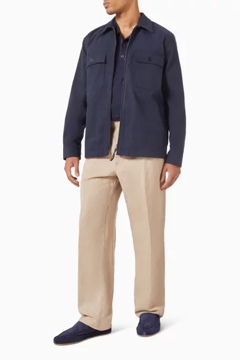 Zip Jacket in Linen
